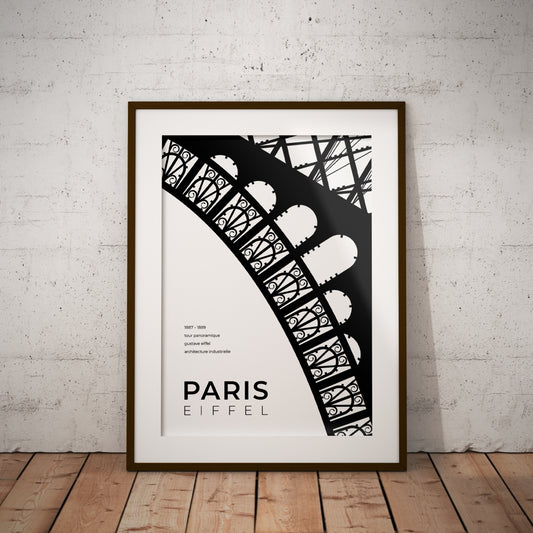 Paris Eiffel Tower Architecture Poster