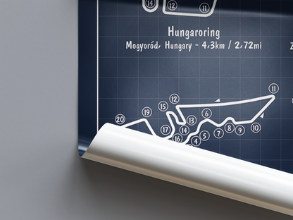 F1 Race Tracks Poster
