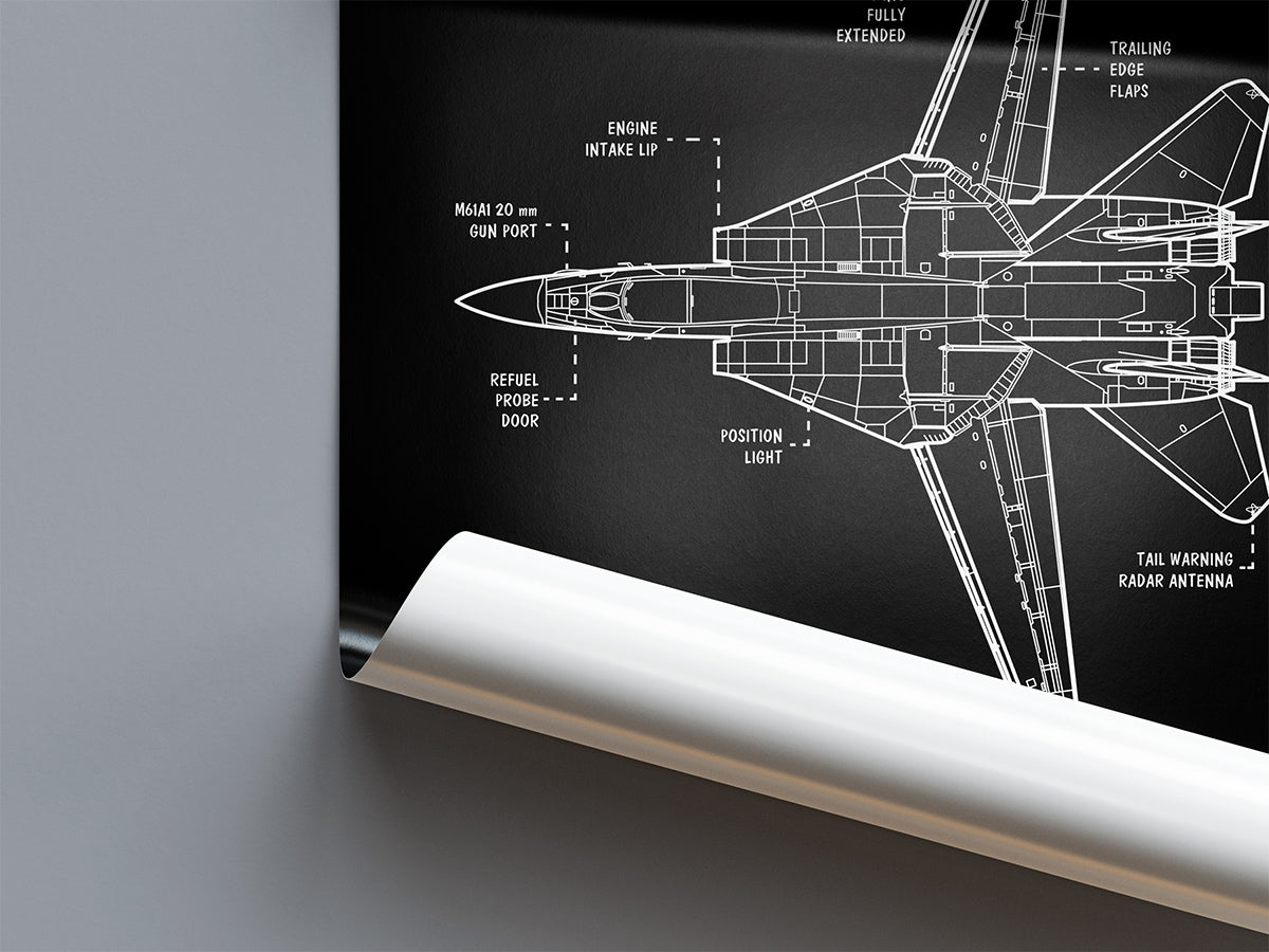 Top Gun Blueprint Poster