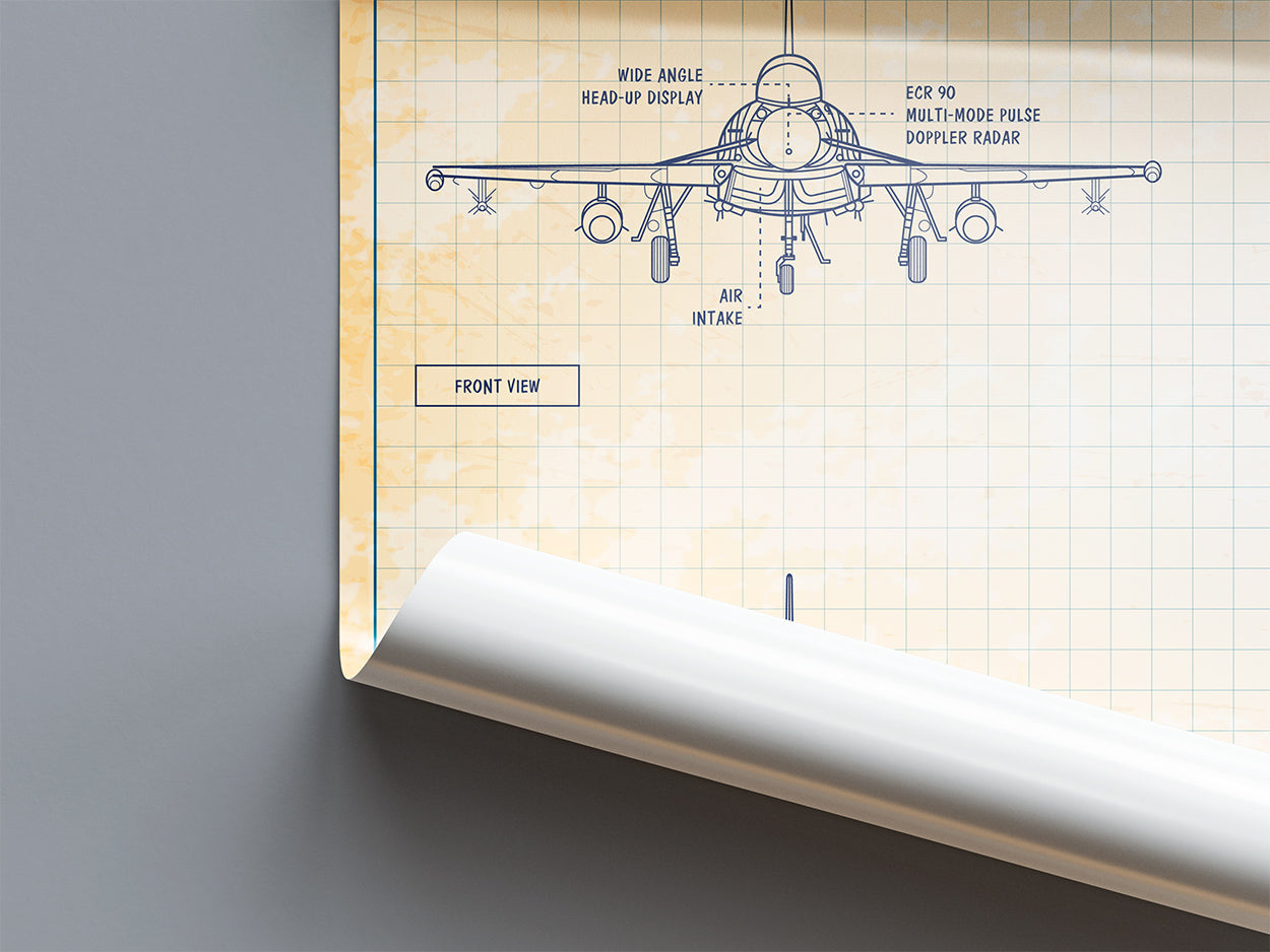 Eurofighter Blueprint Poster