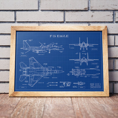 F-15 Blueprint Poster