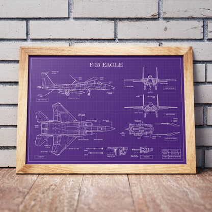 F-15 Blueprint Poster