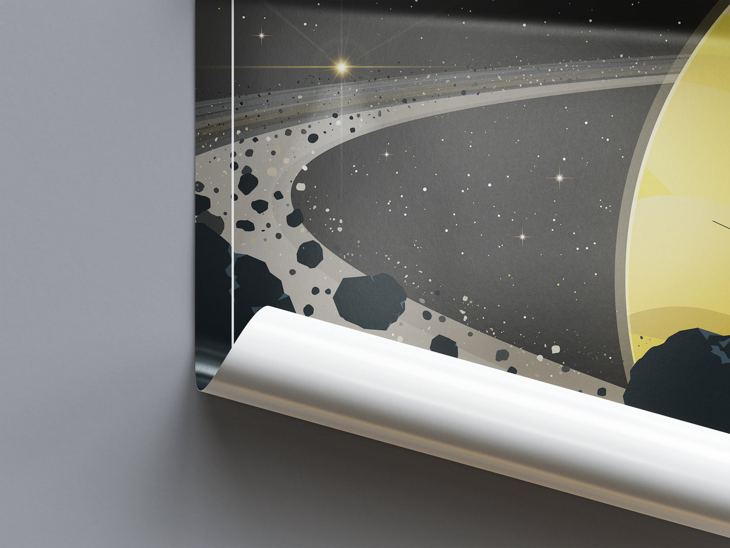 Saturn. Cassini Gap (Interstellar Wilderness Reserve Bureau Series) Poster