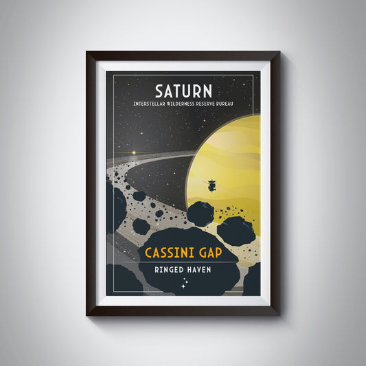 Saturn. Cassini Gap (Intestellar Wilderness Reserve Bureau Series) Poster