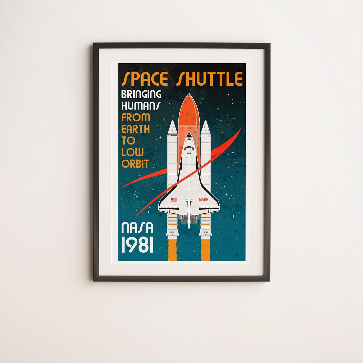NASA Space Shuttle (Retro) Poster