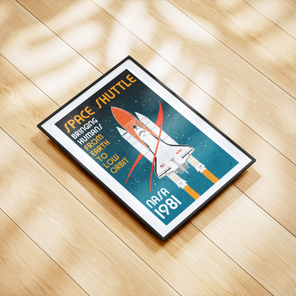 NASA Space Shuttle (Retro) Poster