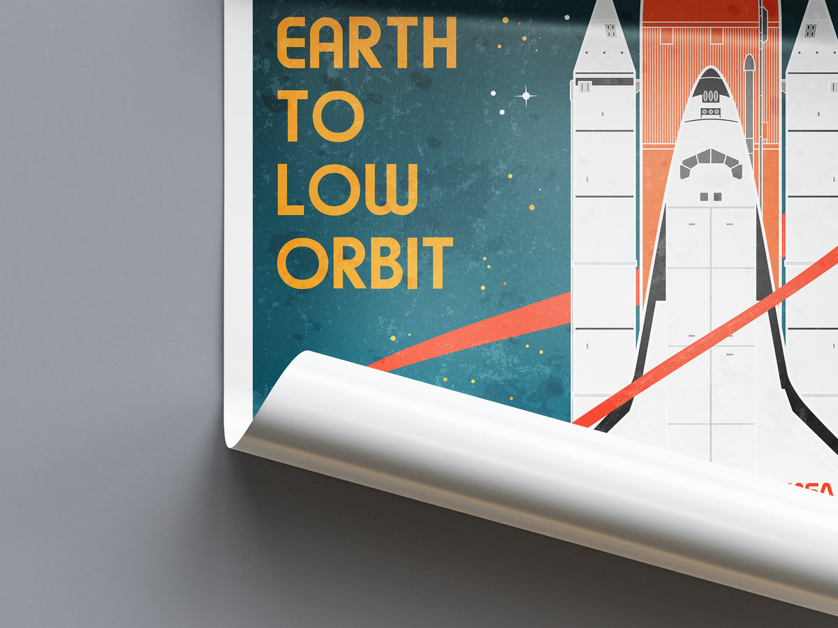 NASA Space Shuttle (Retro) Poster