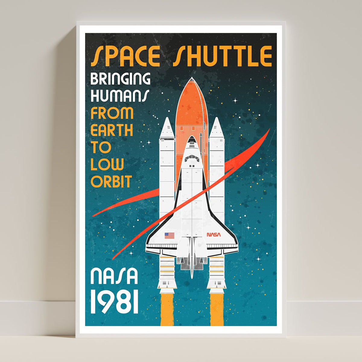 NASA Space Shuttle (Retro) Poster