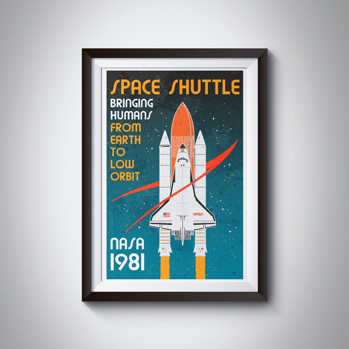 NASA Space Shuttle (Retro) Poster