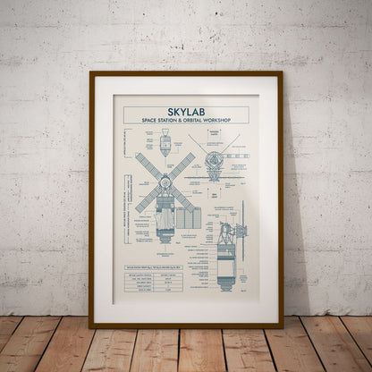 Skylab Space Station Vertical Poster