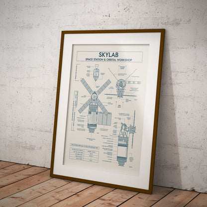 Skylab Space Station Vertical Poster