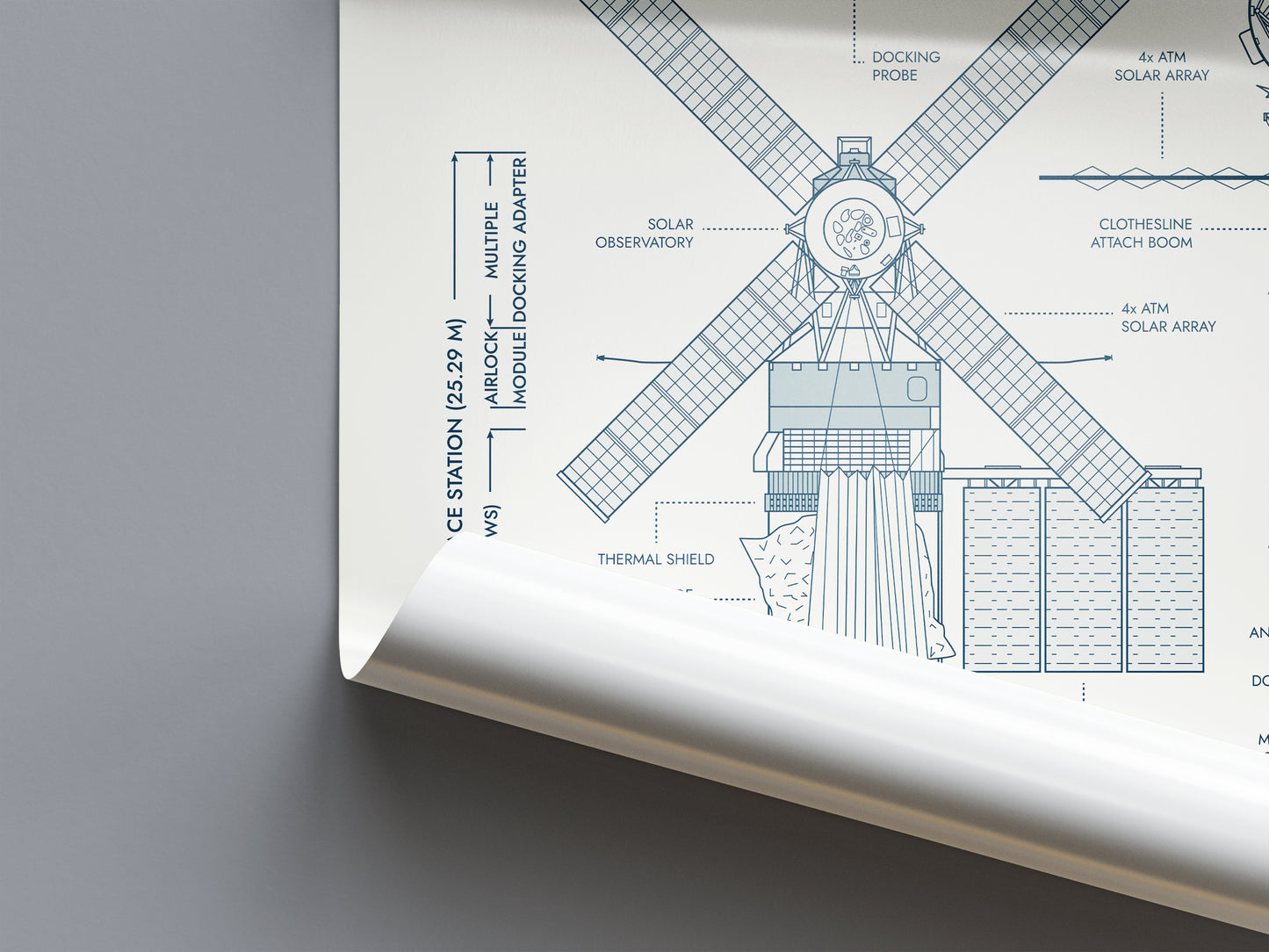 Skylab Space Station Vertical Poster