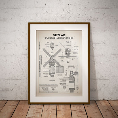 Skylab Space Station Vertical Poster