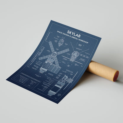 Skylab Space Station Vertical Poster