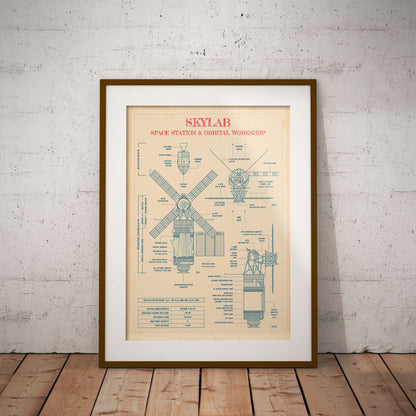 Skylab Space Station Vertical Poster