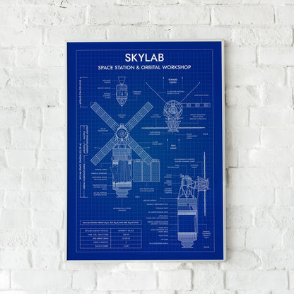 Skylab Space Station Vertical Poster