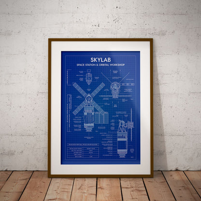 Skylab Space Station Vertical Poster