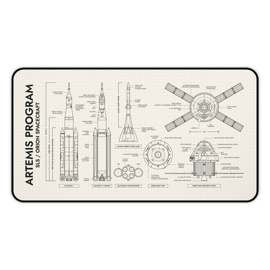 Artemis Program SLS and Orion Desk Mat