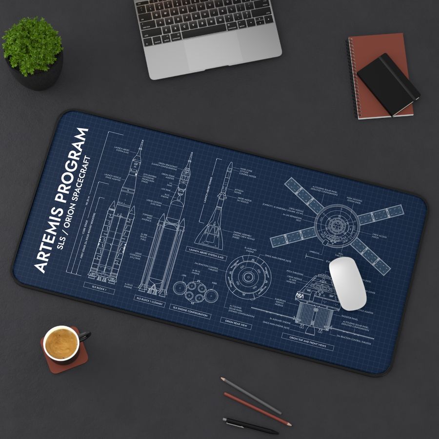 Artemis Program SLS and Orion Desk Mat