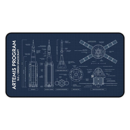 Artemis Program SLS and Orion Desk Mat