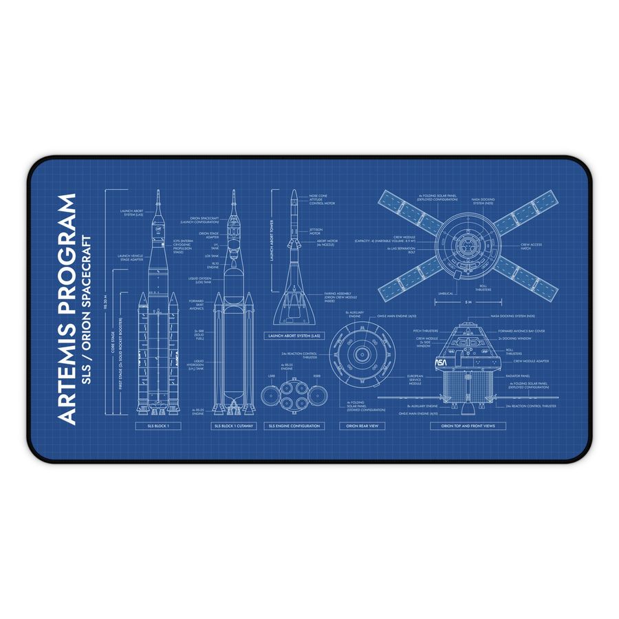 Artemis Program SLS and Orion Desk Mat
