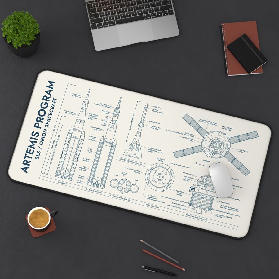 Artemis Program SLS and Orion Desk Mat