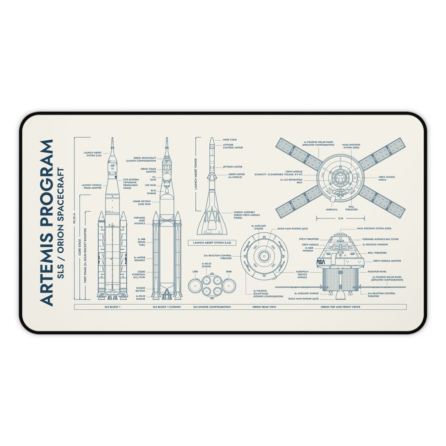 Artemis Program SLS and Orion Desk Mat