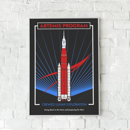 Artemis Program. Crewed Lunar Exploration (Pop) Poster