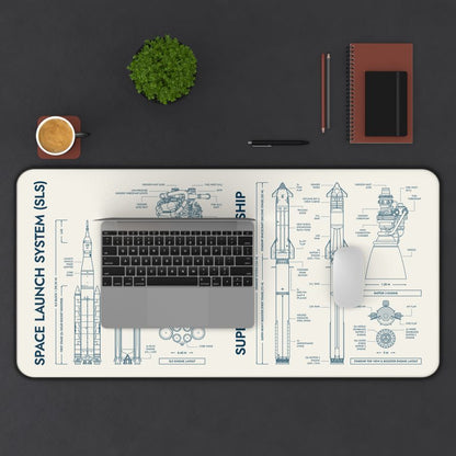 SLS vs Starship System Desk Mat
