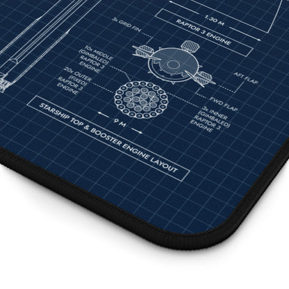 SLS vs Starship System Desk Mat
