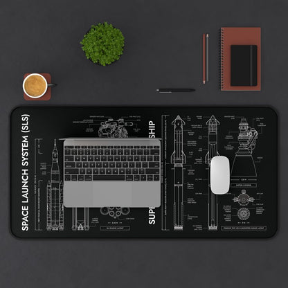 SLS vs Starship System Desk Mat