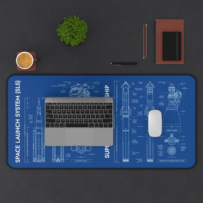 SLS vs Starship System Desk Mat