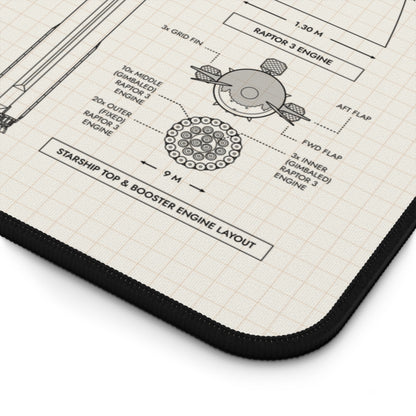 SLS vs Starship System Desk Mat