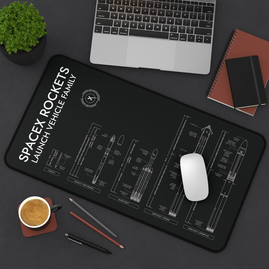 SpaceX Rockets Desk Mat