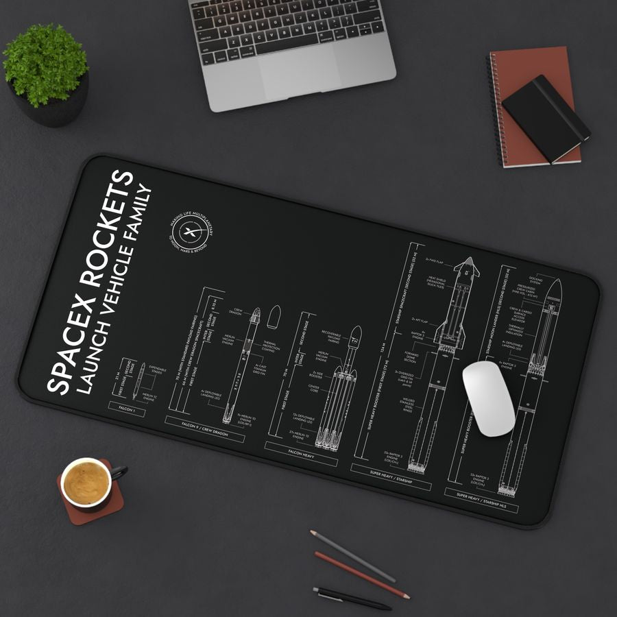 SpaceX Rockets Desk Mat