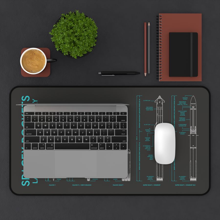 SpaceX Rockets Desk Mat