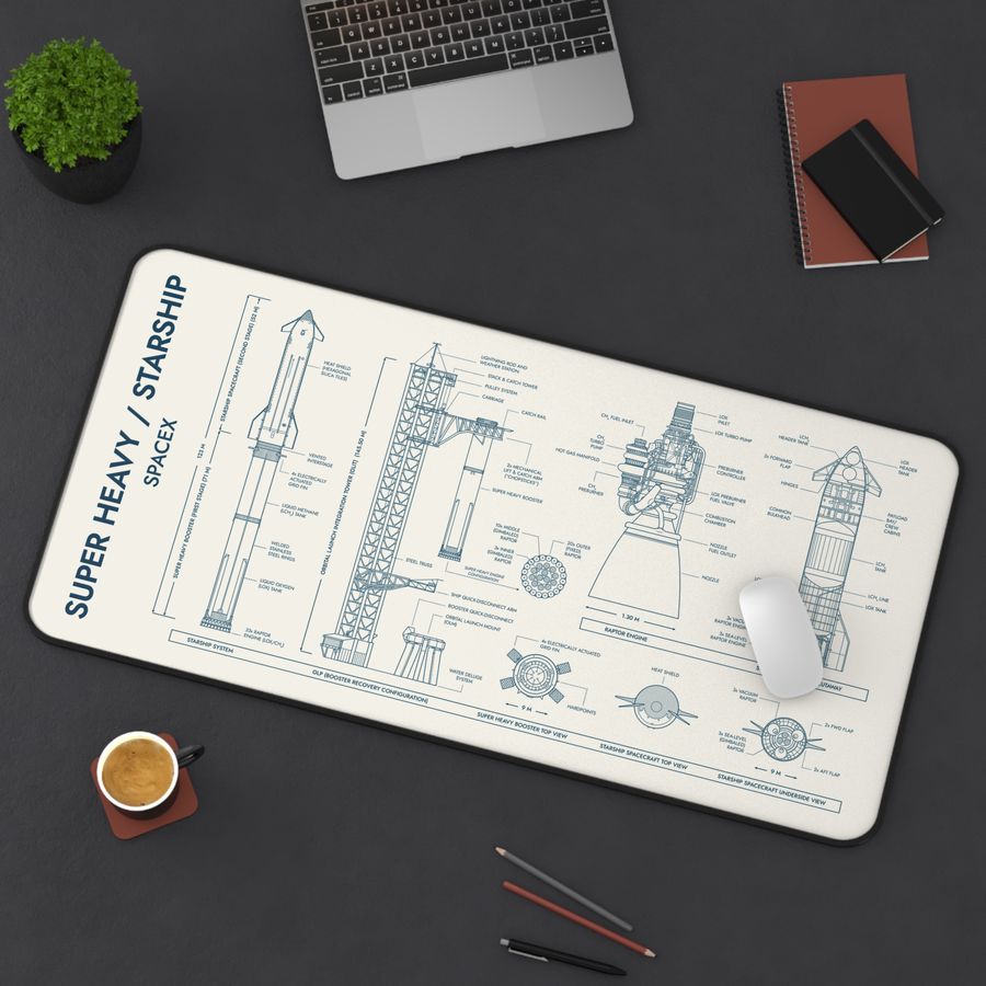 SPACEX Super Heavy Starship Desk Mat