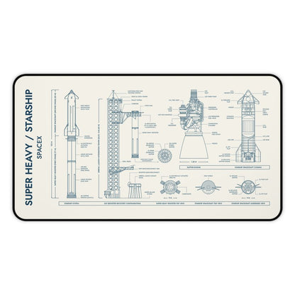 SPACEX Super Heavy Starship Desk Mat