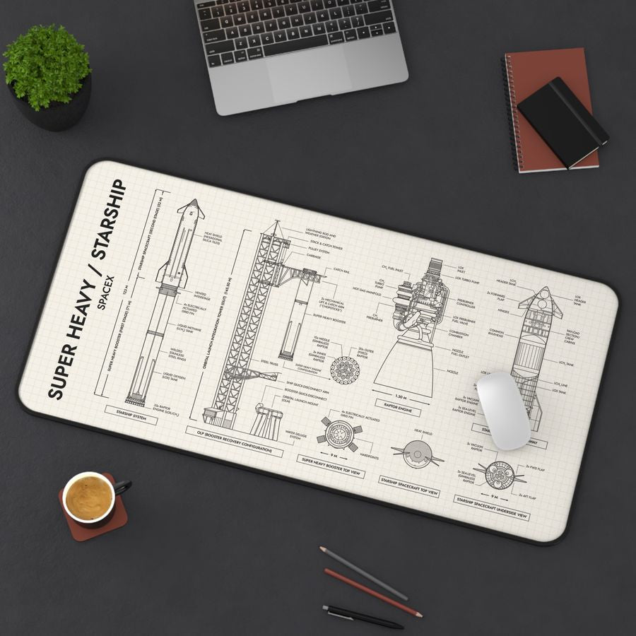 SPACEX Super Heavy Starship Desk Mat