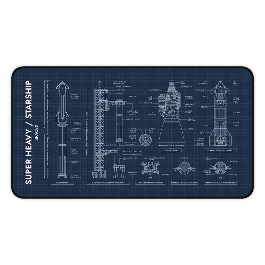 SPACEX Super Heavy Starship Desk Mat