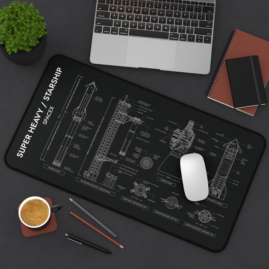 SPACEX Super Heavy Starship Desk Mat
