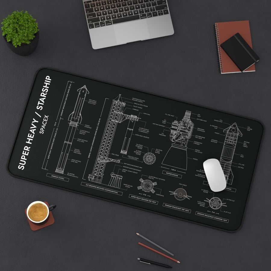 SPACEX Super Heavy Starship Desk Mat