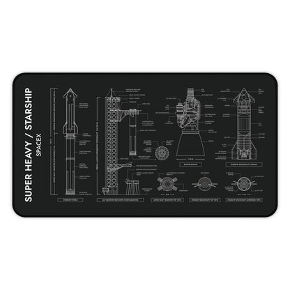 SPACEX Super Heavy Starship Desk Mat