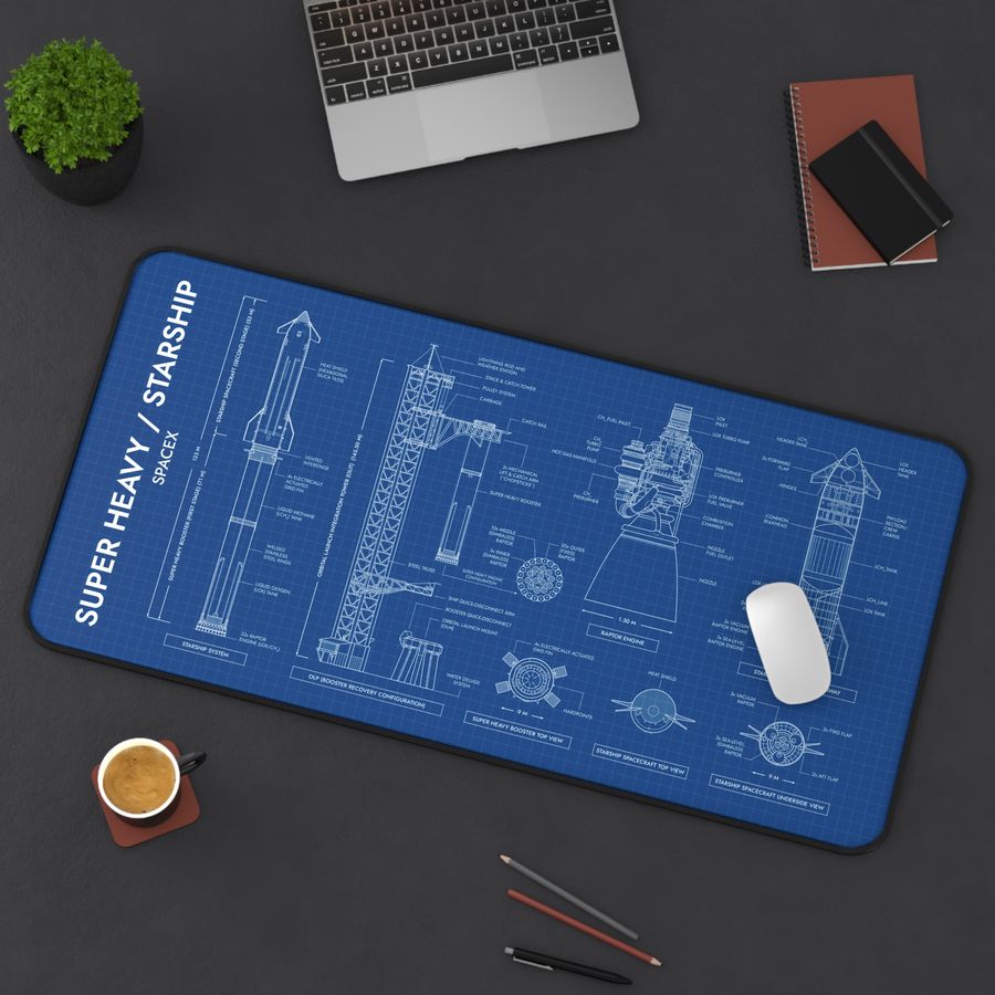 SPACEX Super Heavy Starship Desk Mat
