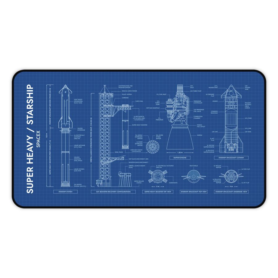 SPACEX Super Heavy Starship Desk Mat