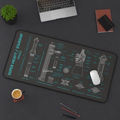 SPACEX Super Heavy Starship Desk Mat