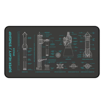 SPACEX Super Heavy Starship Desk Mat