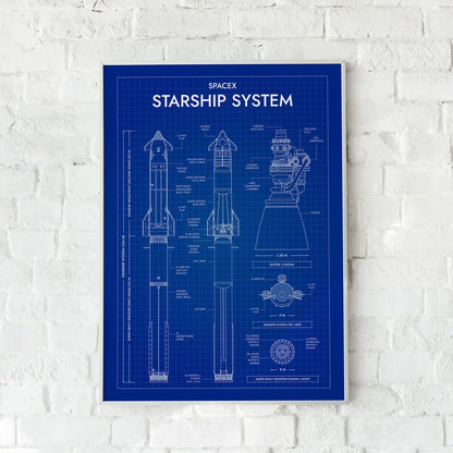SpaceX: Starship System and Raptor 3 (Vertical) Poster