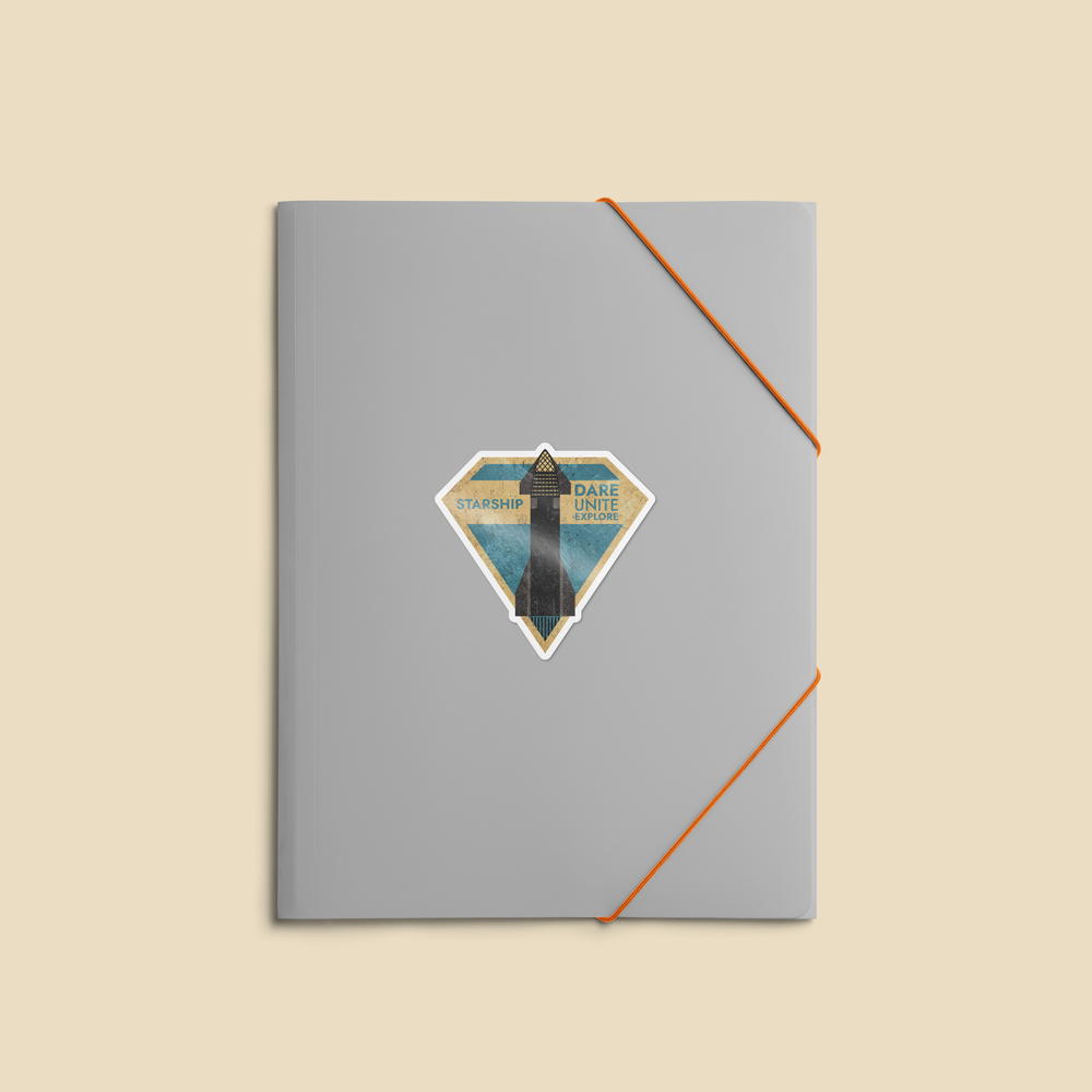 SpaceX-Starship: Dare. Unite. Explore - Sticker