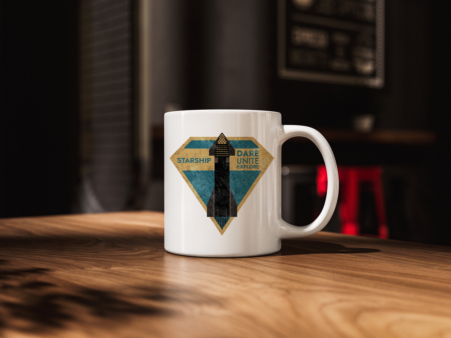 SpaceX-Starship: Dare. Unite. Explore - Mug